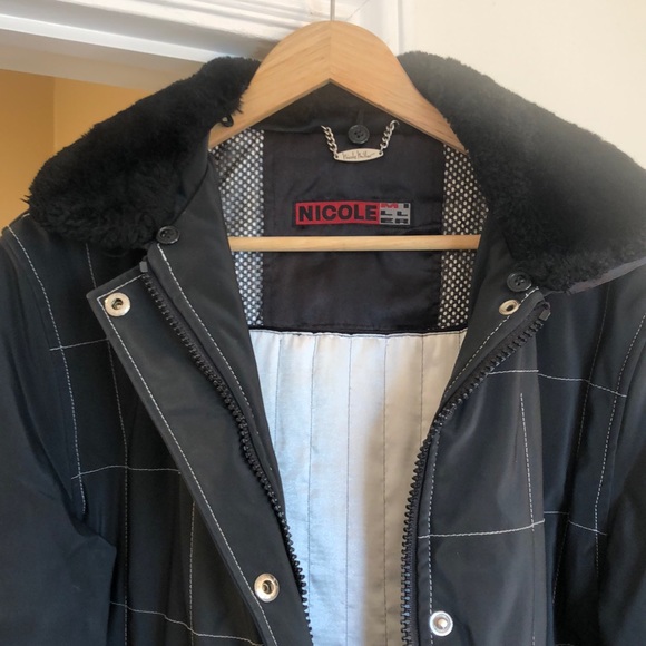 🔵Nicole Miller Faux Fur Collar Coat - Picture 3 of 5